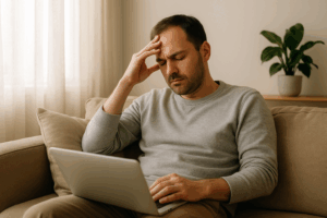 autónomo preocupado por estar de baja y no tener ingresos suficientes